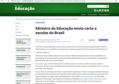 Após críticas MEC enviará nova carta às escola