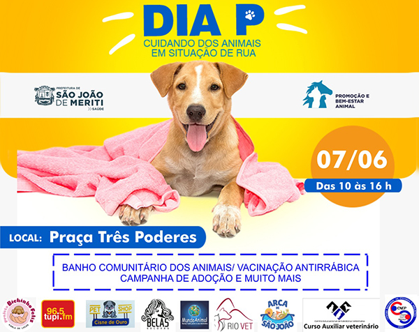 São João de Meriti promove o Dia P, ação social para animais em situação de rua