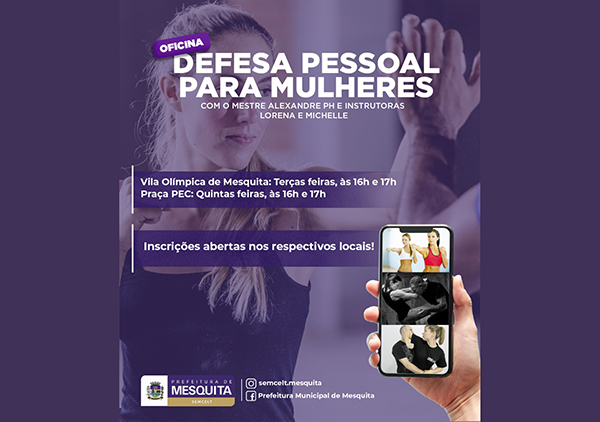 Oficinas gratuitas de defesa pessoal para mulheres