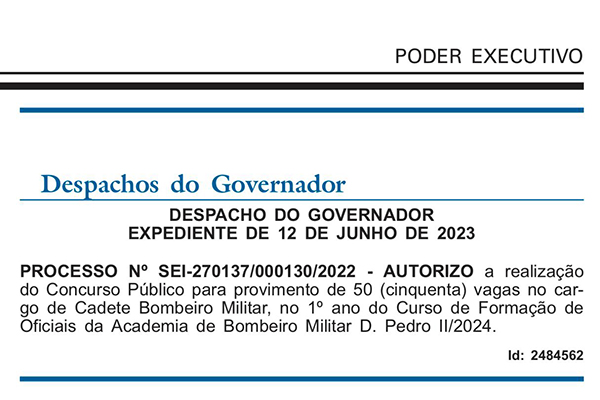 Foto: Banco de Imagens Cláudio Castro autoriza novo concurso para 50 vagas no Corpo de Bombeiros