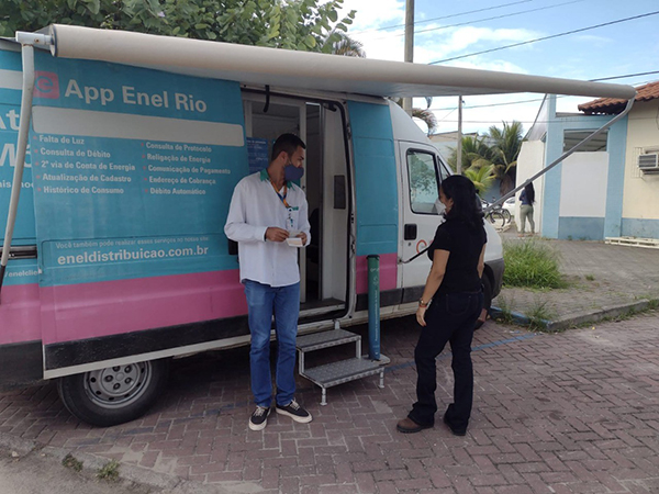 Enel oferece atendimento móvel em Piabetá, Itaipava e São Gonçalo durante o mês de julho