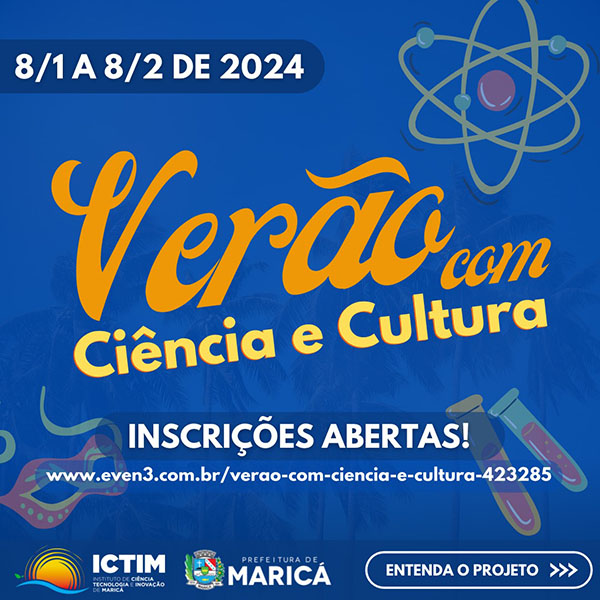 Foto: Banco de Imagens ICTIM promove "Verão com Ciência e Cultura"