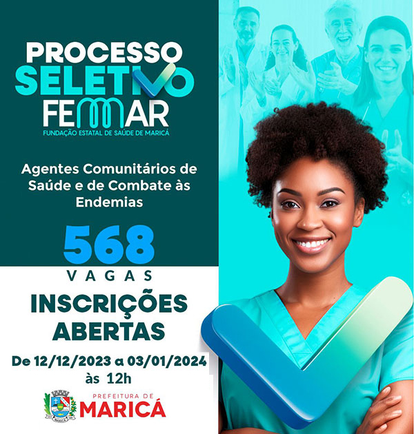 Foto: Banco de Imagens Maricá divulga processo seletivo para agentes de saúde e de combate às endemias