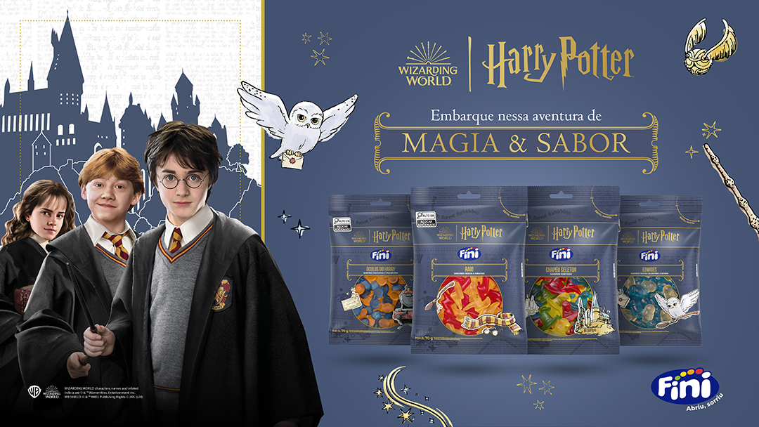 Fini une magia e sabor e inova com lançamento de linha de produtos Harry Potter 