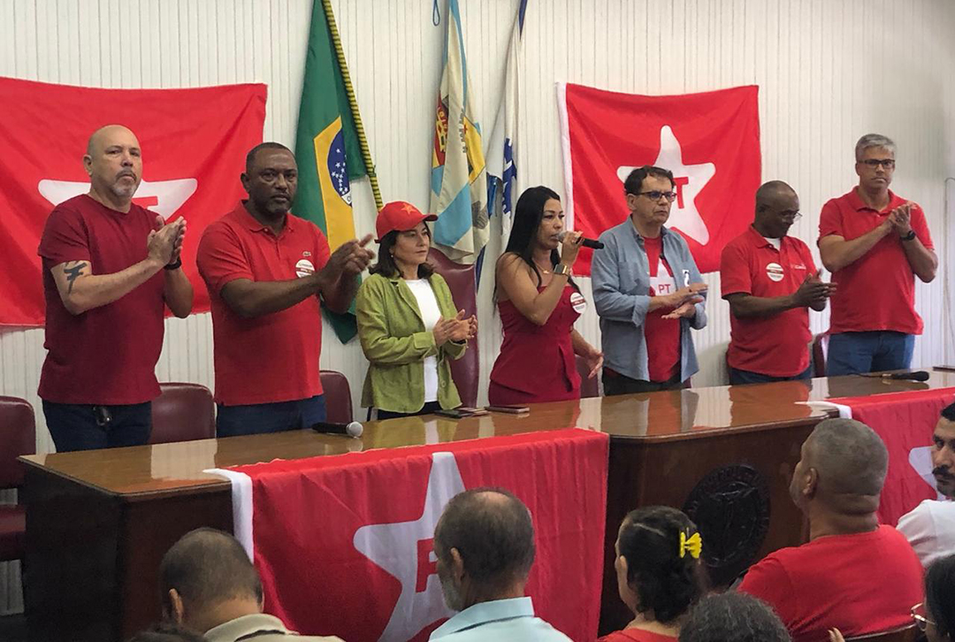 Foto: Jéssica Mattos Black lança candidatura à presidência do PT Duque de Caxias