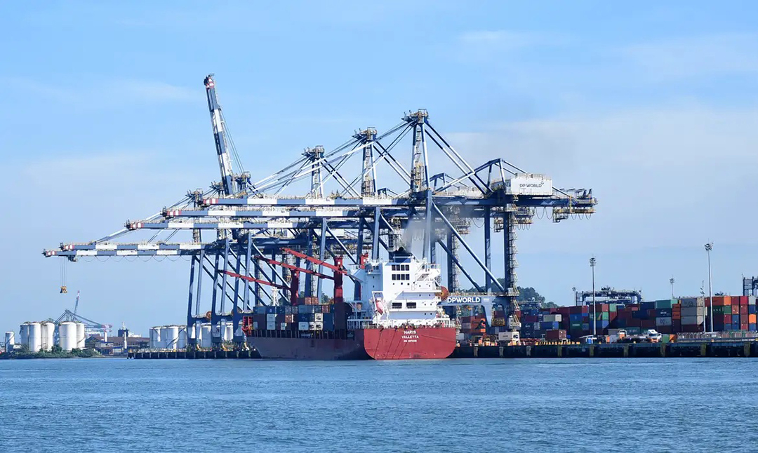 Foto: Ricardo Botelho/MINFRA/Agência Brasil Porto de Santos vive corrida de exportadores antes de tarifas dos EUA