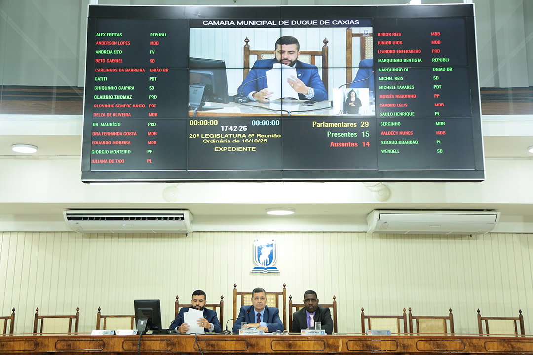 Foto: Art Vídeo/Victor Hugo Câmara de Caxias recebe projetos da Lei Orçamentária Anual e do Plano Plurianual