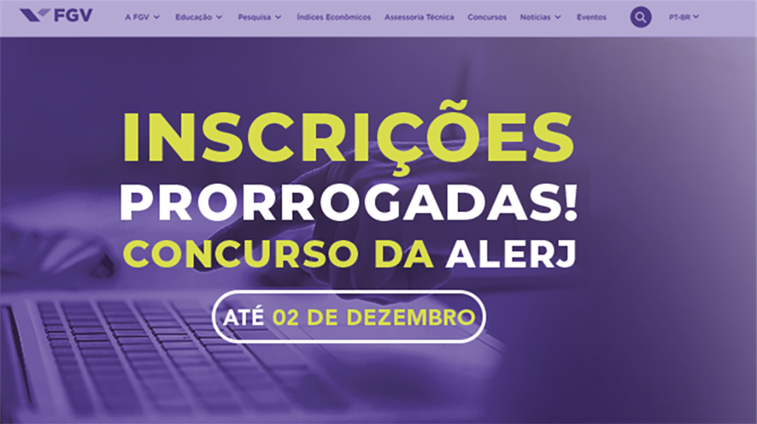 Foto: Divulgação/Alerj Concurso da Alerj: inscrições para cargos de especialista legislativo são prorrogadas