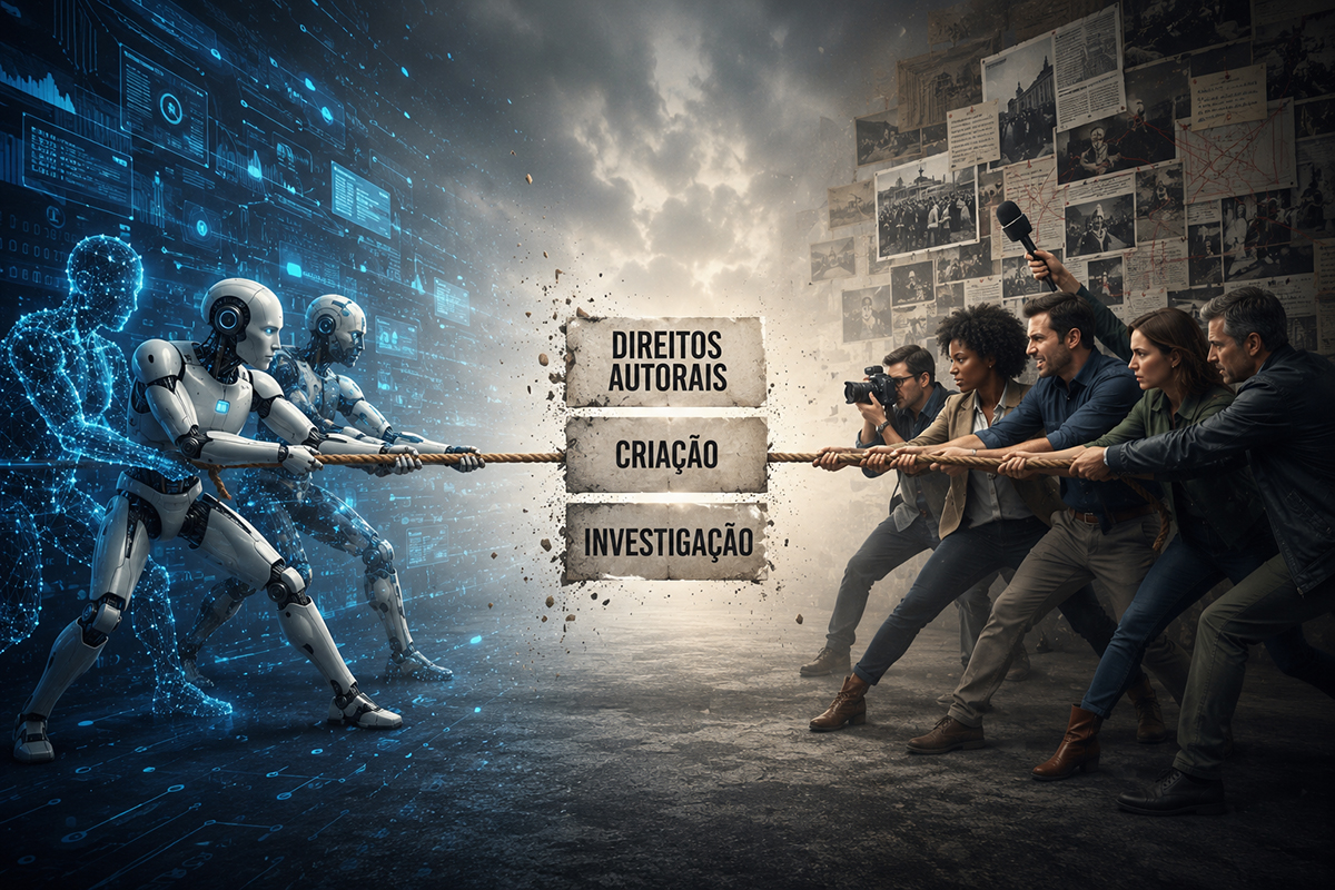 Imagem: ChatGPT Avanço da IA corrói financiamento do jornalismo profissional no Brasil