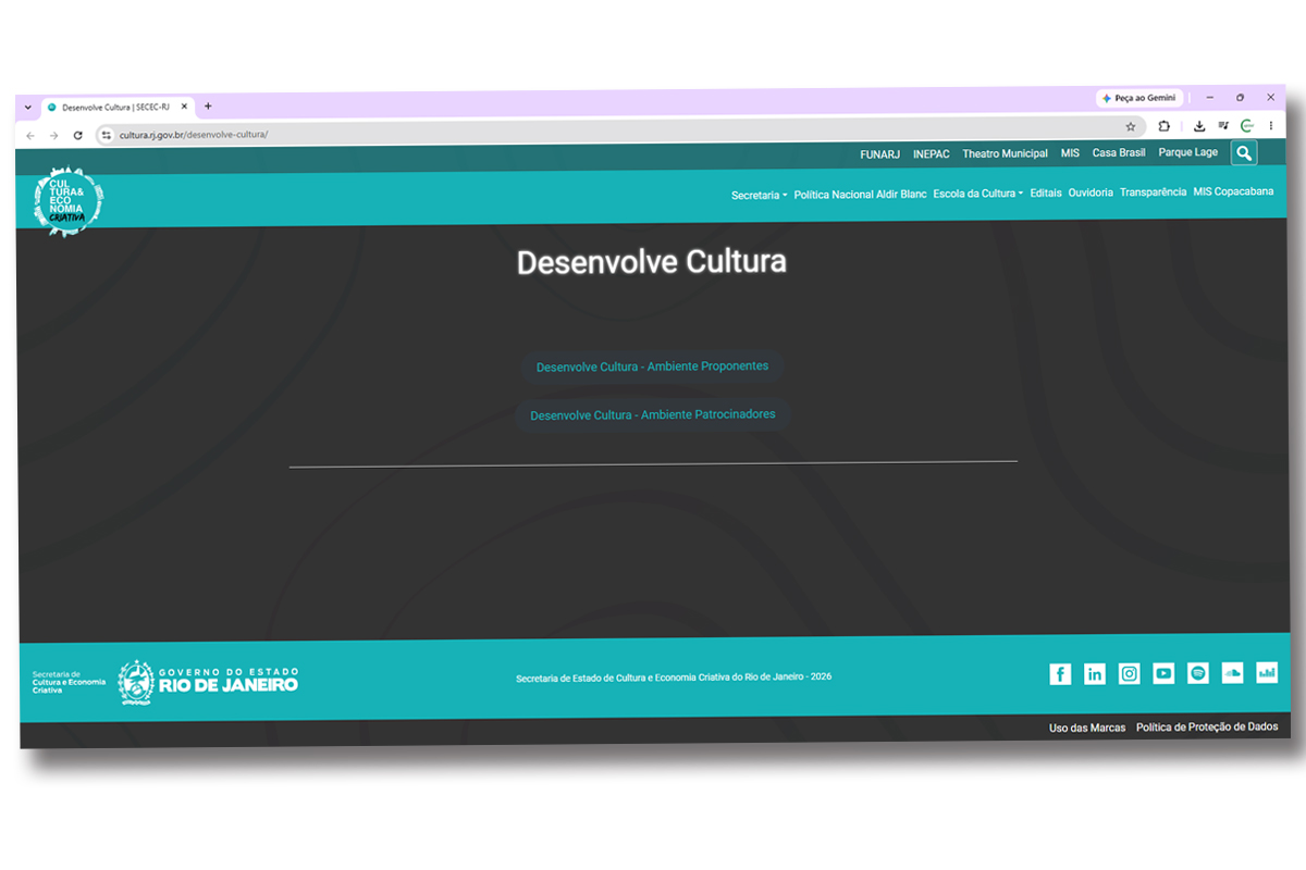 Foto: Reprodução Governo do Rio abre inscrições para edital cultural com apresentações no exterior