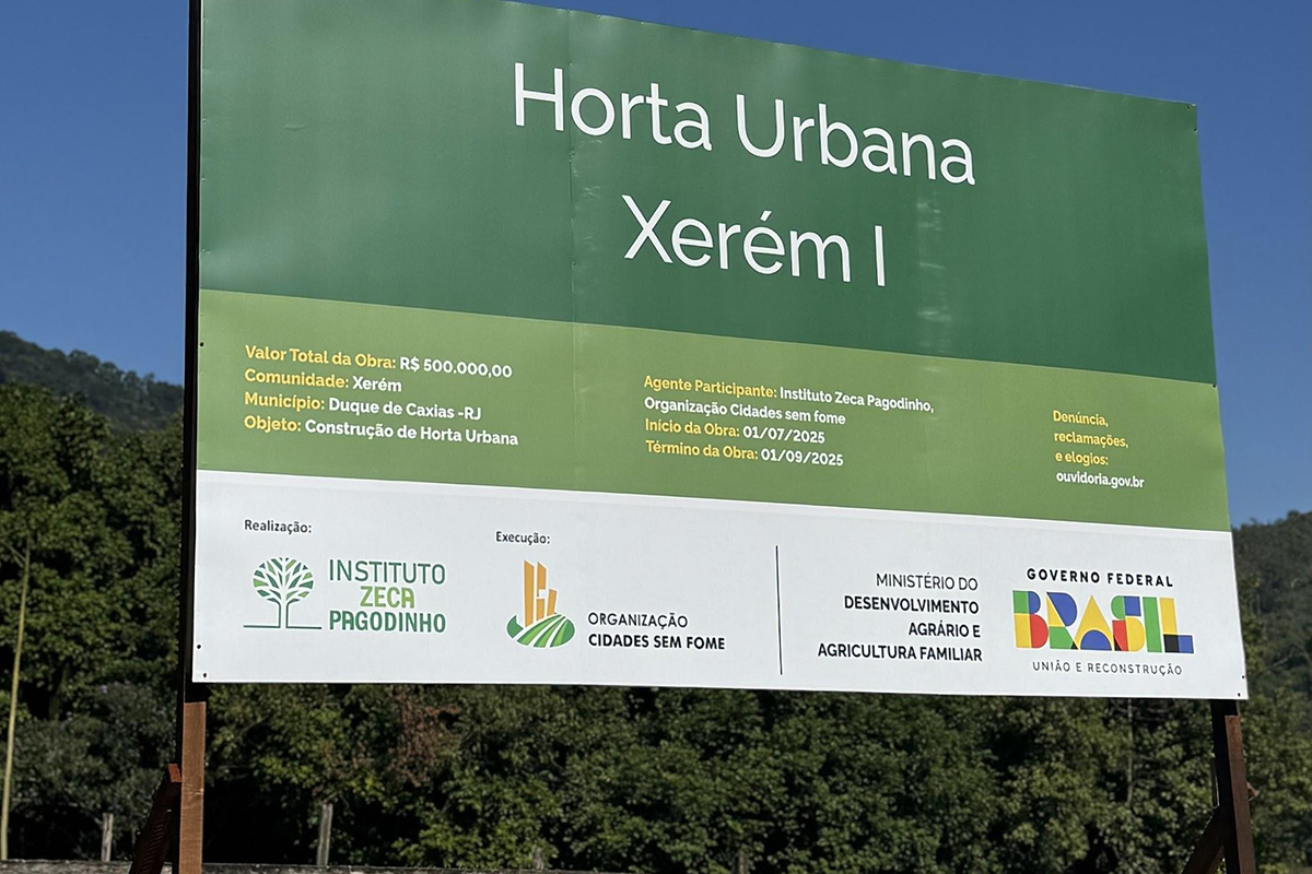 Foto: Maria Carolina Instituto Zeca Pagodinho abre seleção com bolsas de R$ 3 mil para Horta Urbana em Xerém