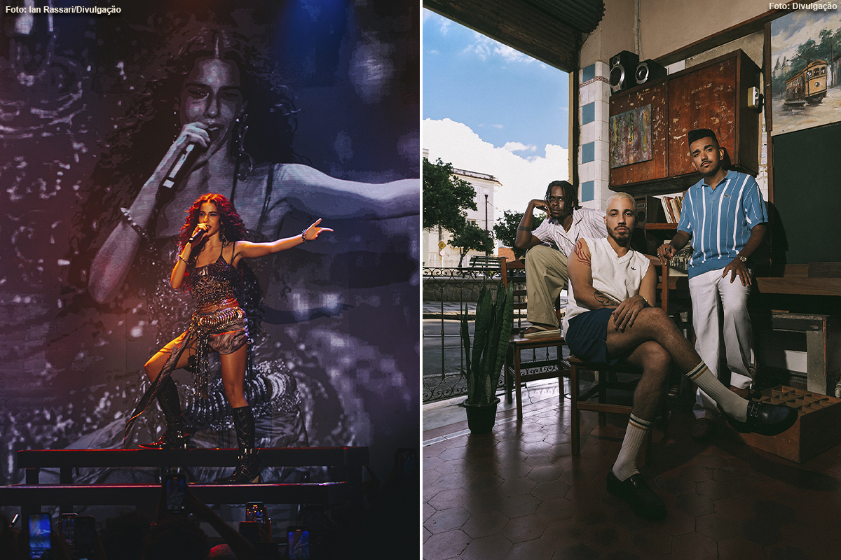 Foto: Ian Rassiri/Divulgação e Divulgação FLIM 2026 reúne Marina Sena, Os Garotin e extensa programação cultural gratuita em Maricá